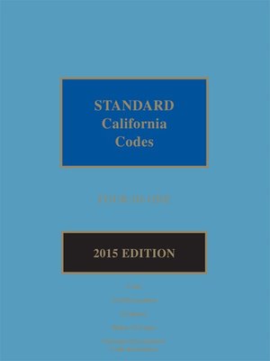 cover image of Matthew Bender Standard California Codes: 4-in-1
